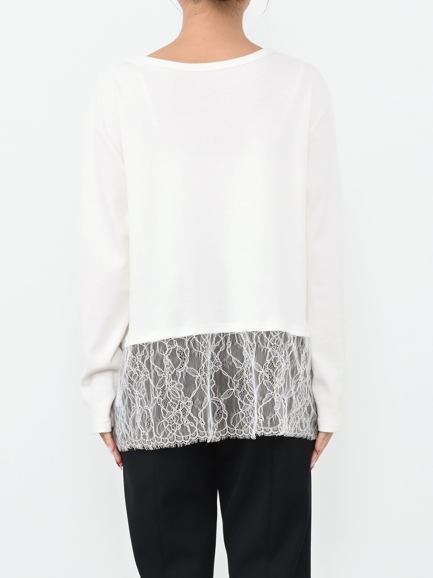 レースドッキングカットソー　[通常]