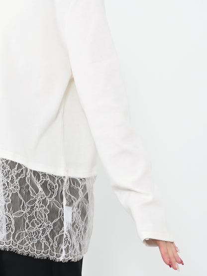 レースドッキングカットソー　[通常]