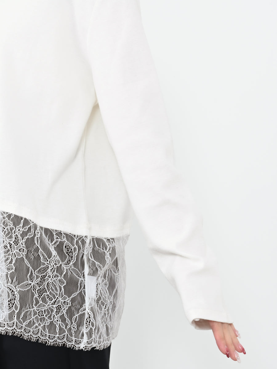レースドッキングカットソー　[通常]