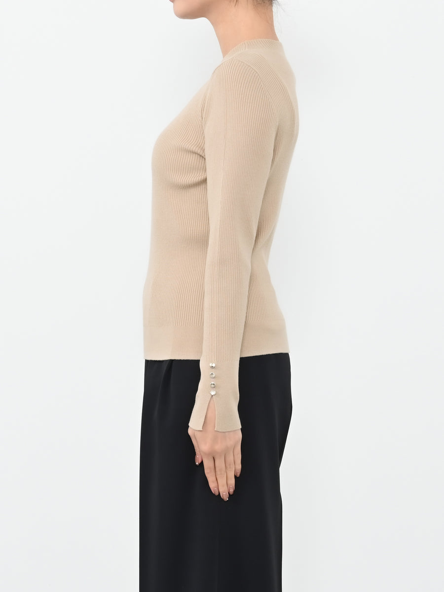 シルキーコットンゴールドボタンニット　[通常]