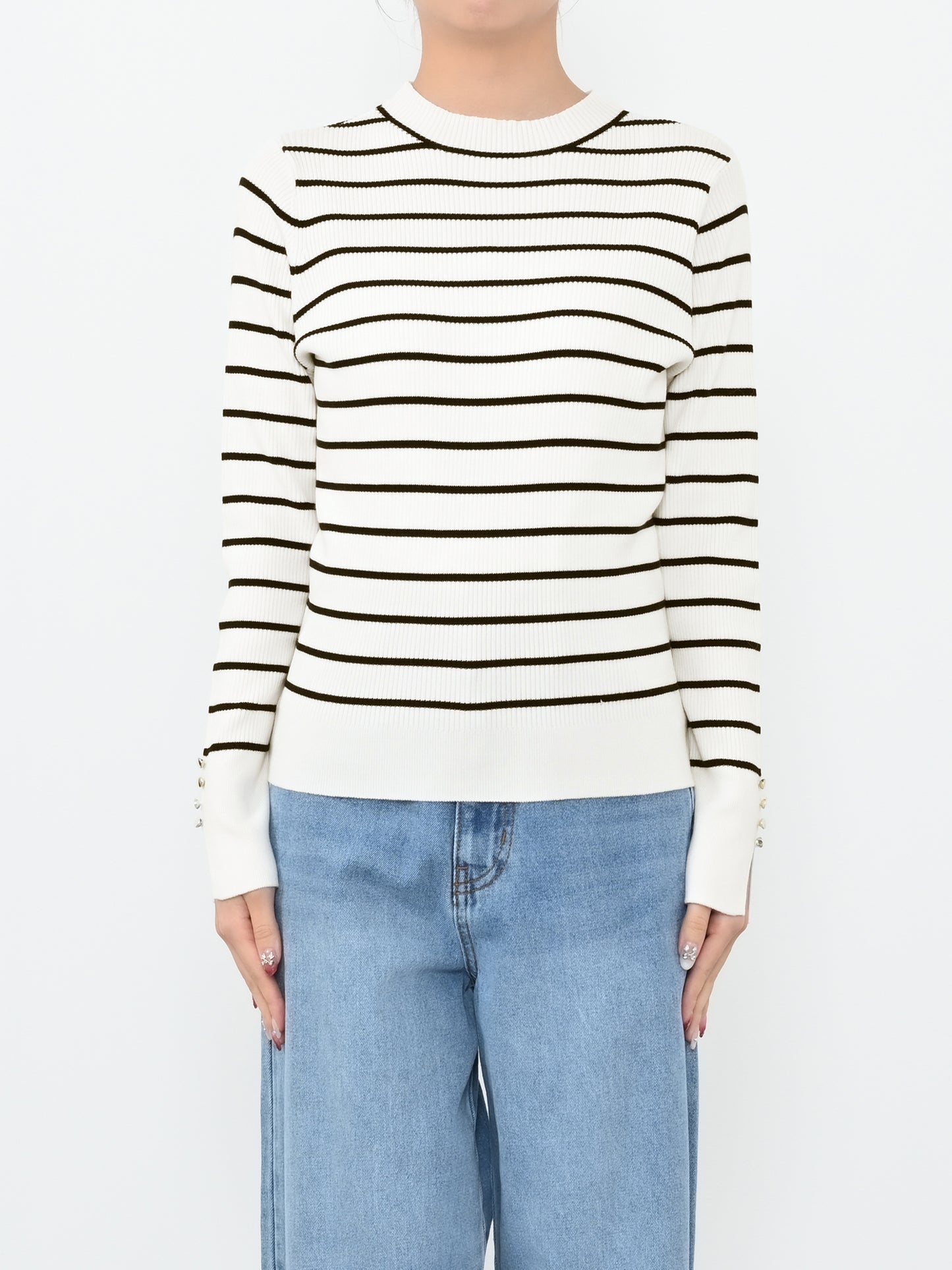 ※こちらが実物のカラーに一番お色味が近くなっております。（ボーダー）<br>150cm | B:78 W:56 H:74 股下:69  | ワンサイズ着用