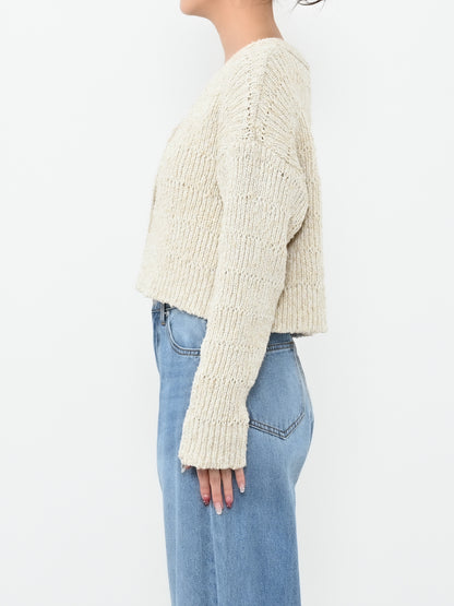 スラブミックススパンコールカーディガン　[通常]