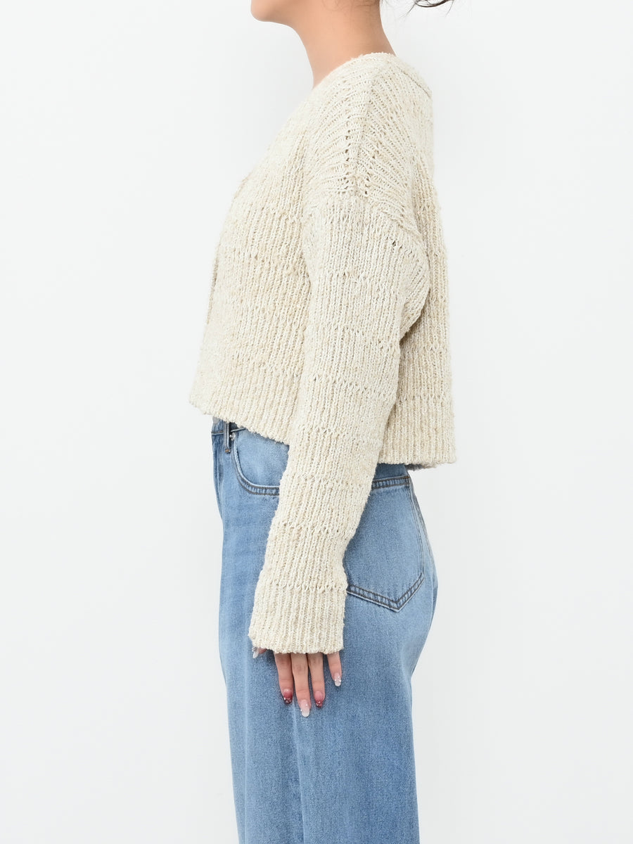 スラブミックススパンコールカーディガン　[通常]