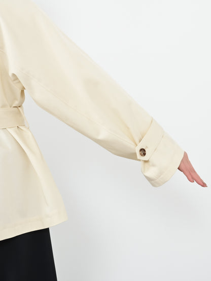 バックタックミドルトレンチコート　[通常]