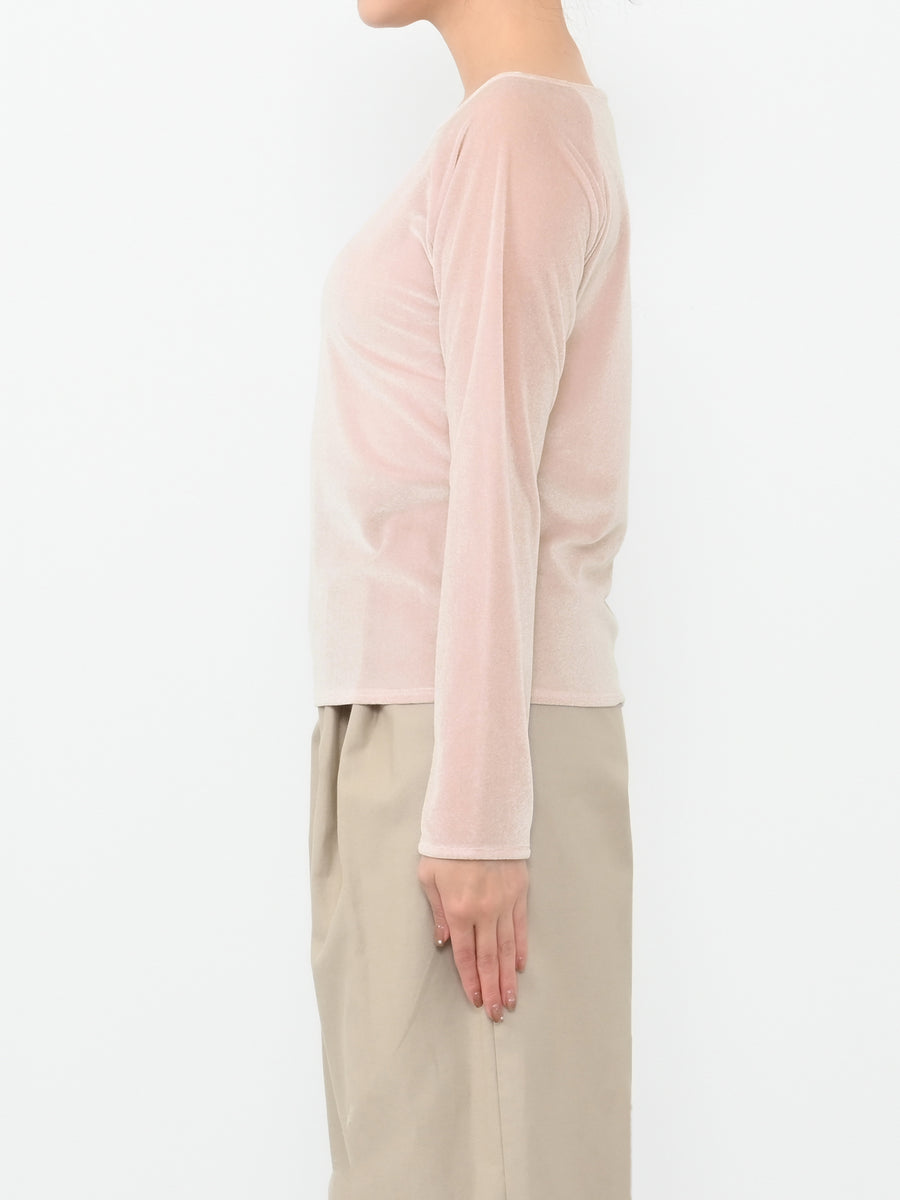 シアーベロアボートネックトップス　[通常]