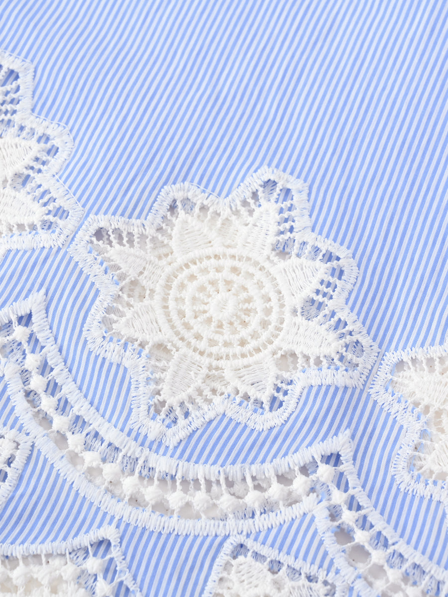 カットワークヘムブラウス　[通常]