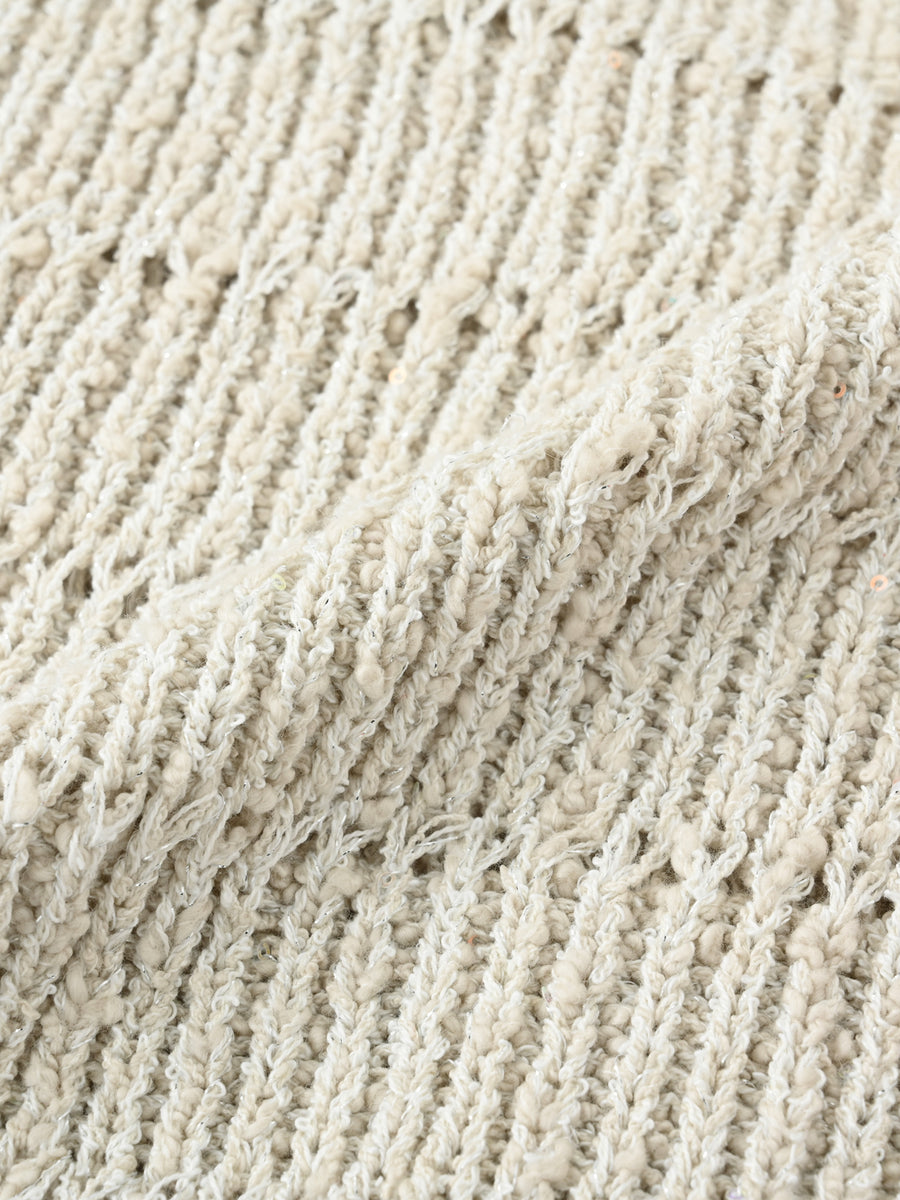 スラブミックススパンコールカーディガン　[通常]