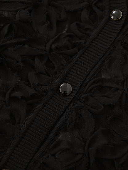 フラワーエンブロイダリーカーディガン　[通常]