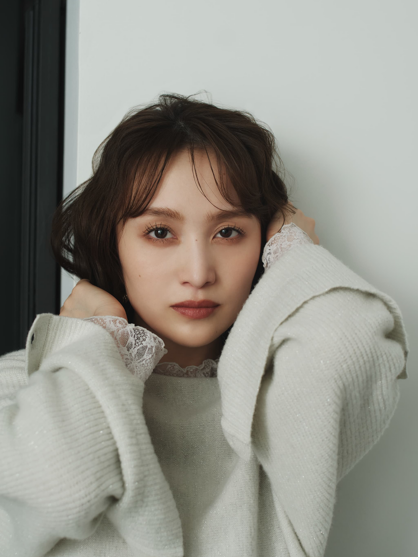 ウールショートボタンスリーブニット　[通常]