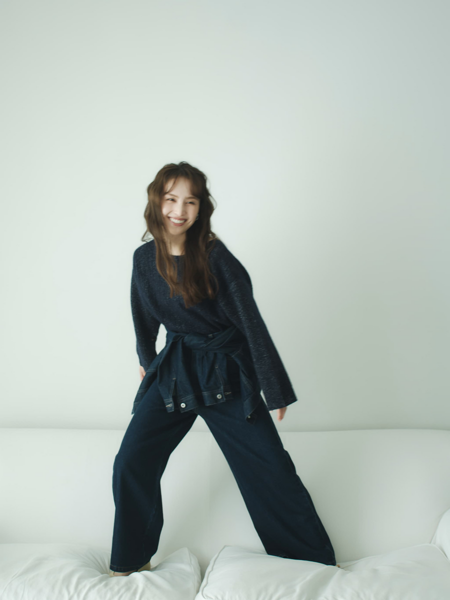 ウールショートボタンスリーブニット　[通常]