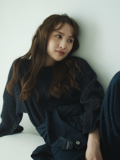 ウールショートボタンスリーブニット　[通常]