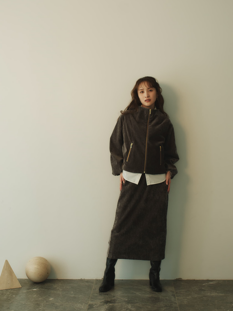 パウダリーベロアブルゾン | 小柄・低身長女性向けファッション通販 パウダリーベロアブルゾン | 小柄・低身長女性向けファッション通販