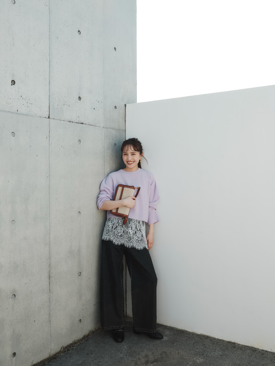 ウールボトルネックワイドリブニット | 小柄・低身長女性向け