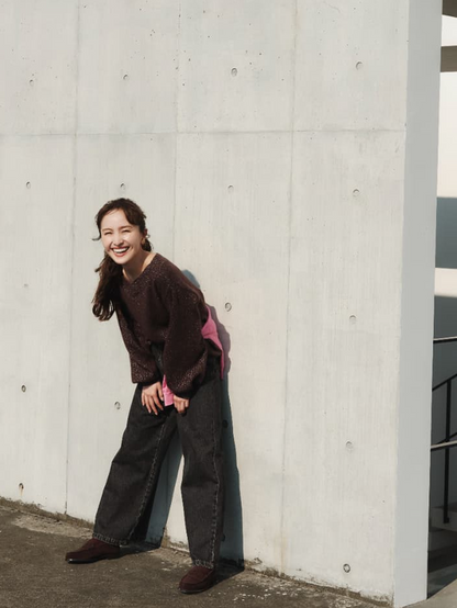 フォックスアンゴラ2wayネックニット　[通常]