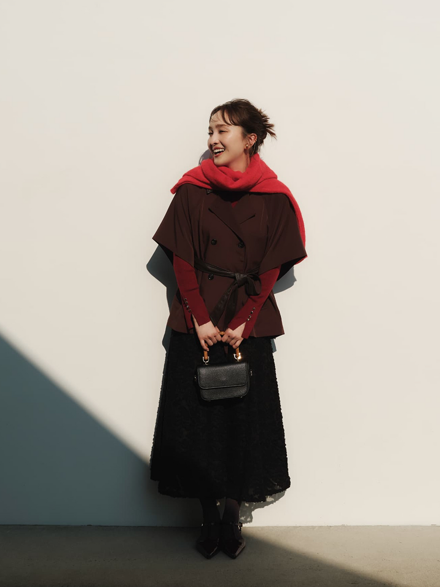 シルクウールゴールドボタンリブニット　[通常]