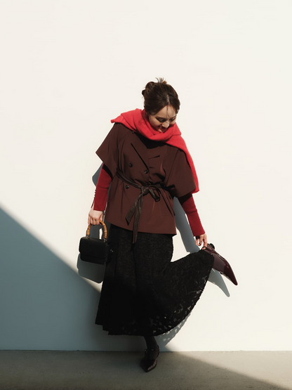 カットジャカードマーメイドスカート-short & regular　[通常]