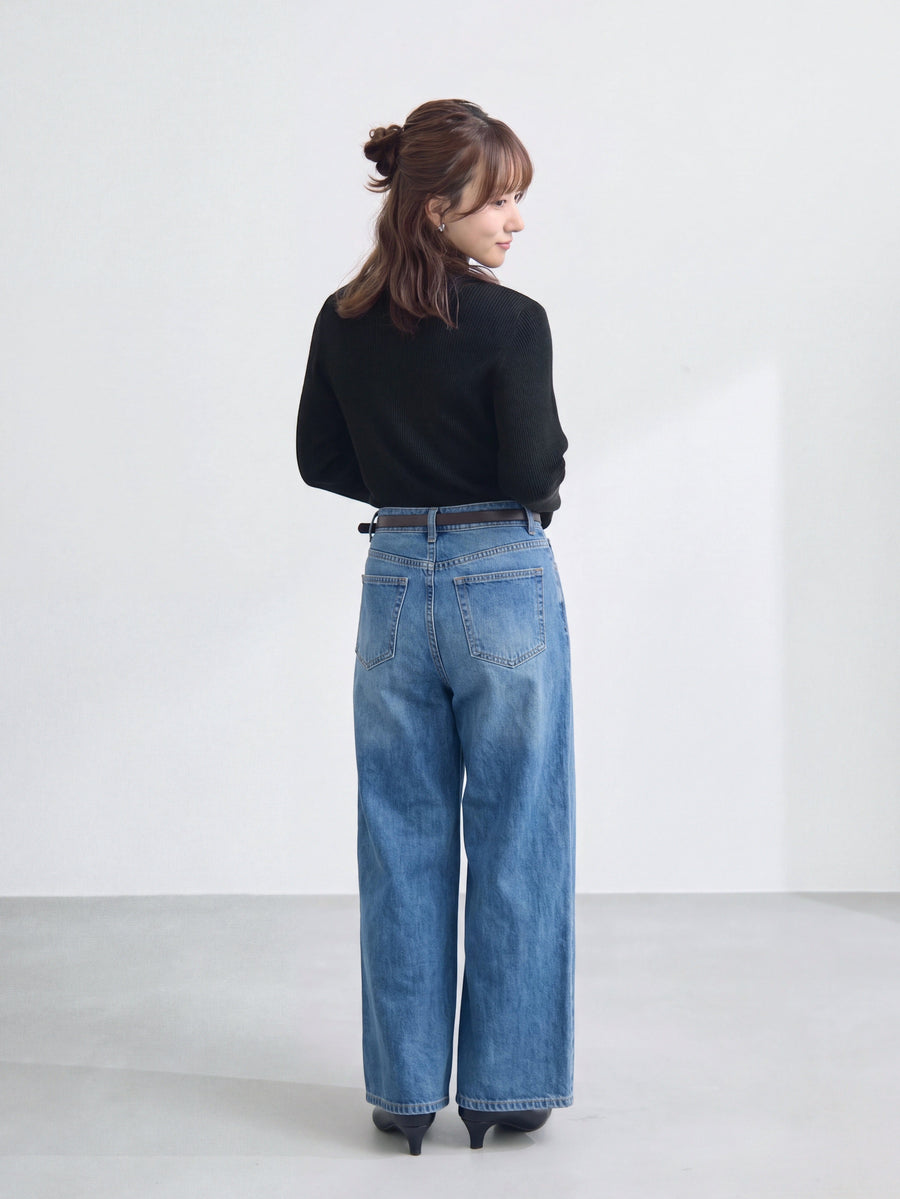 カシミヤブレンドゴールドボタンニット　[通常]