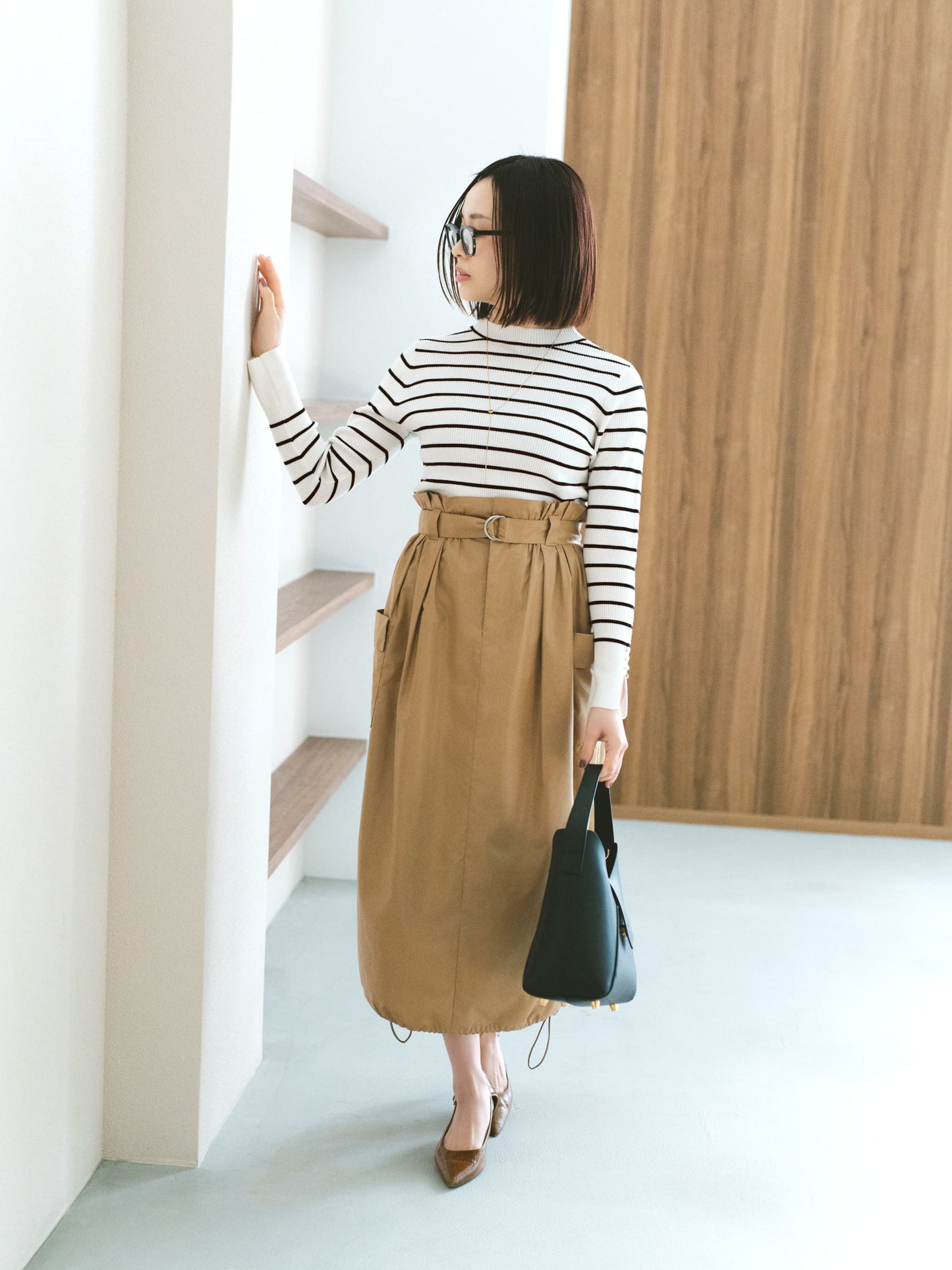 シルキーコットンゴールドボタンニット　[通常]