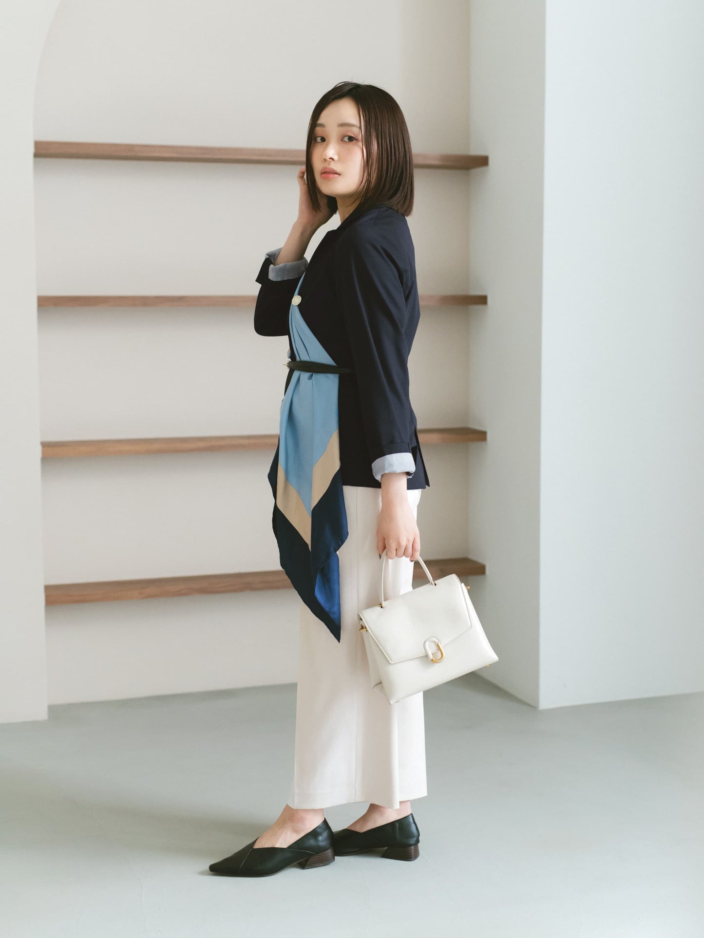 とろみワンタックストレートパンツ-short & regular　[通常]