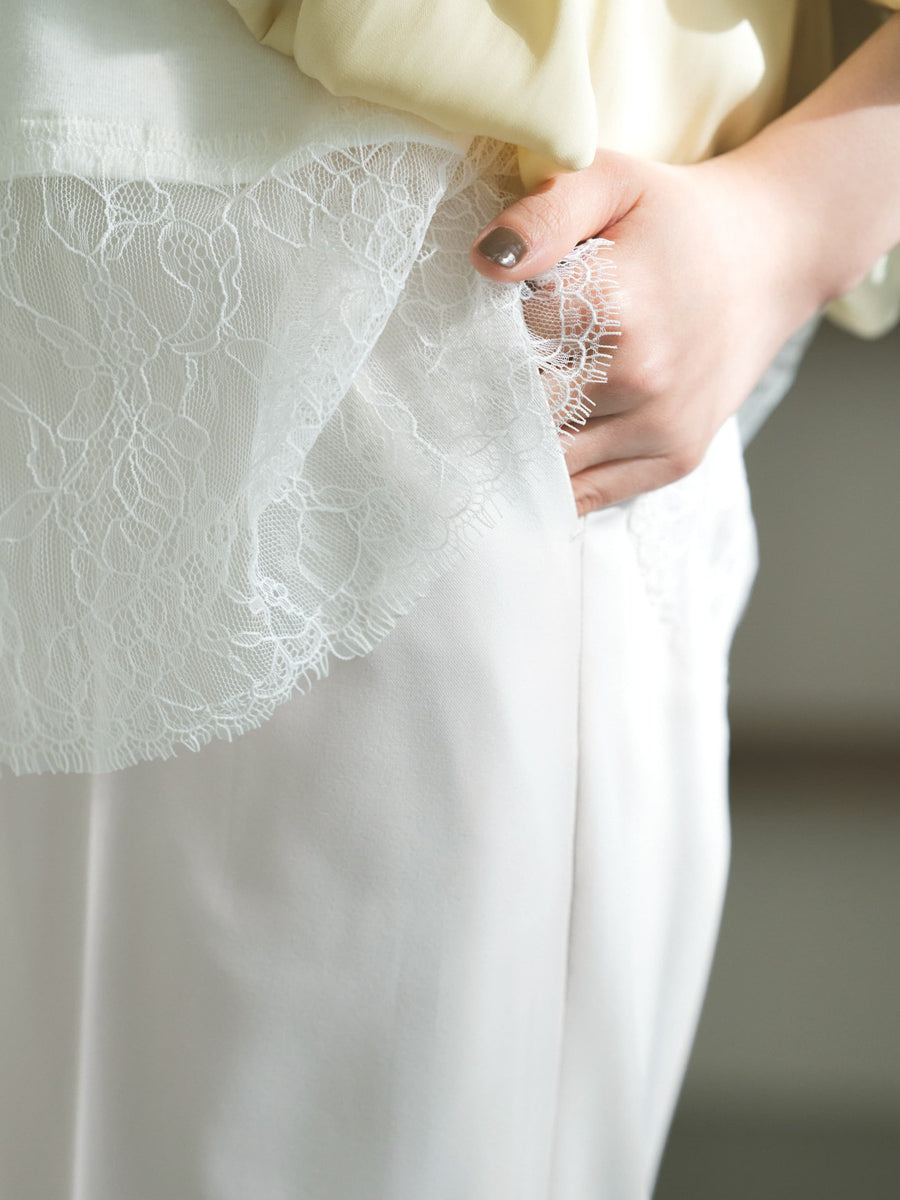 とろみワンタックストレートパンツ-short & regular　[通常]