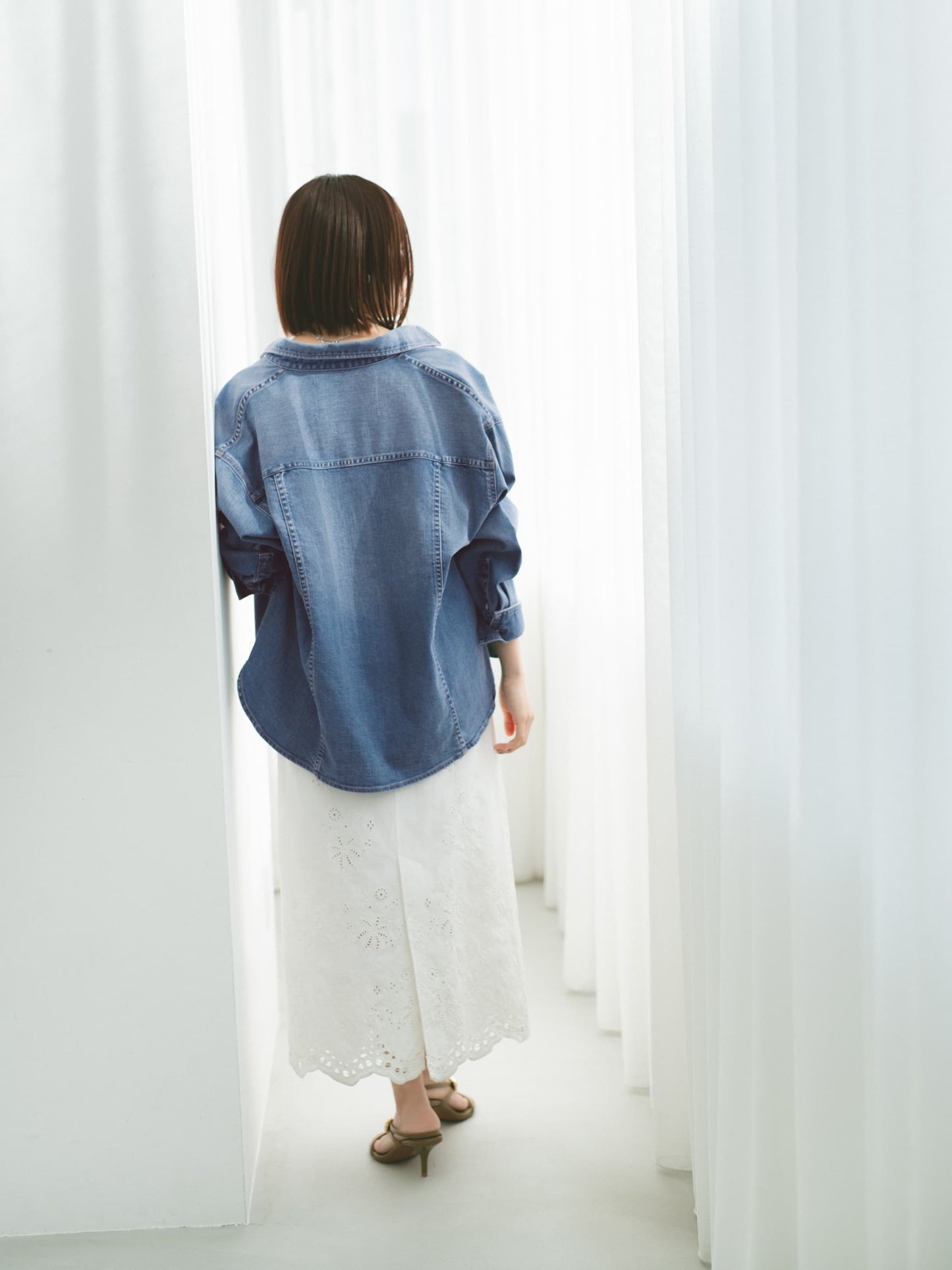 【Healthy DENIM×COHINA】LEMON BALM デニムビッグシャツ　[通常]