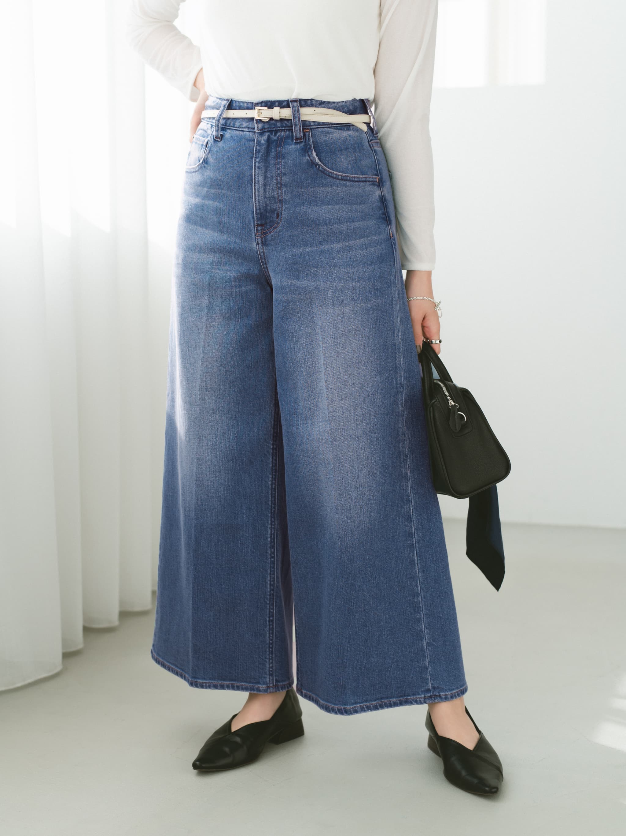 Healthy DENIM×COHINA】BABY GINGER センタープレスデニム-short