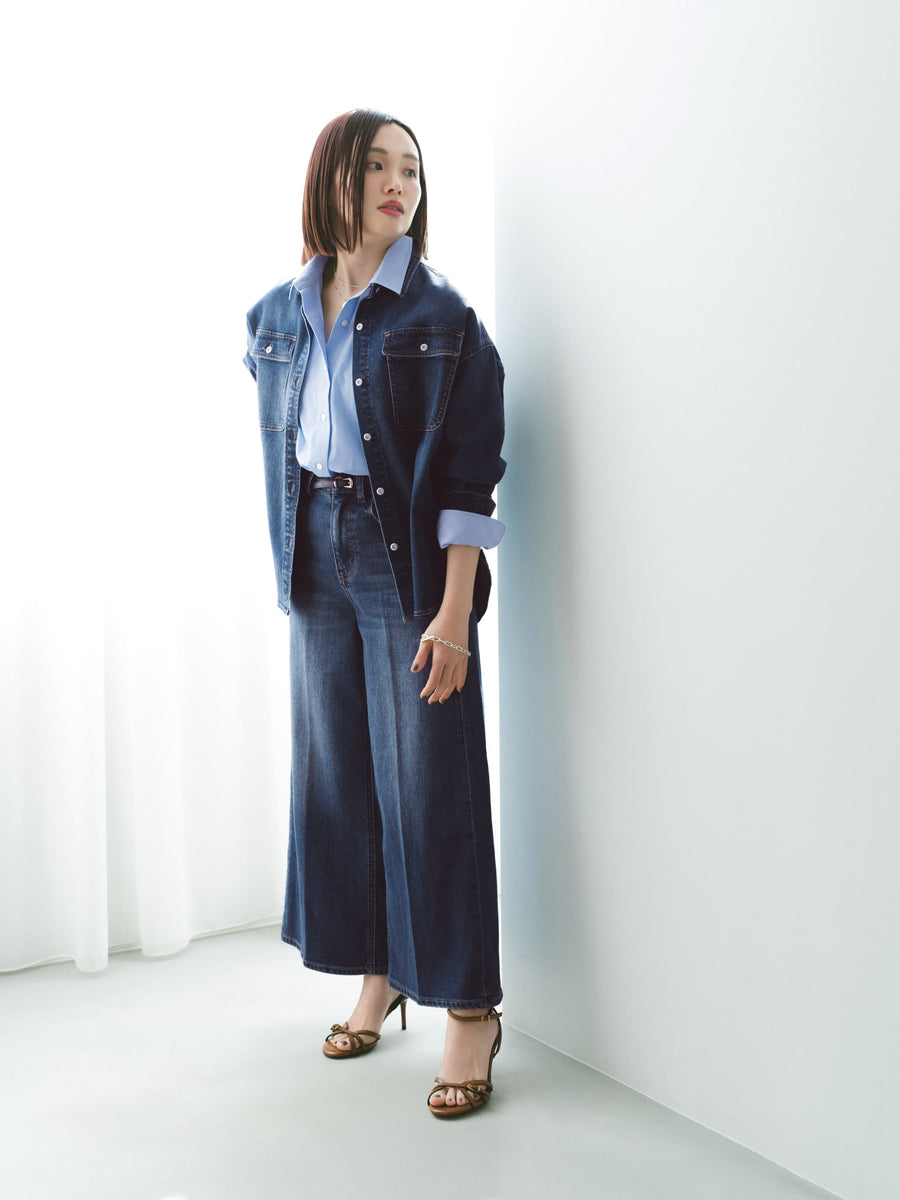 【Healthy DENIM×COHINA】LEMON BALM デニムビッグシャツ　[通常]