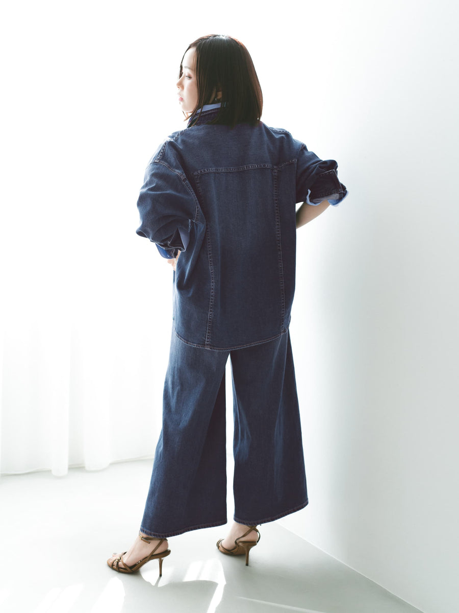 【Healthy DENIM×COHINA】LEMON BALM デニムビッグシャツ　[通常]