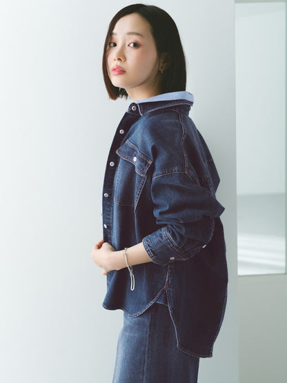【Healthy DENIM×COHINA】LEMON BALM デニムビッグシャツ　[通常]