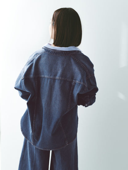 【Healthy DENIM×COHINA】LEMON BALM デニムビッグシャツ　[通常]
