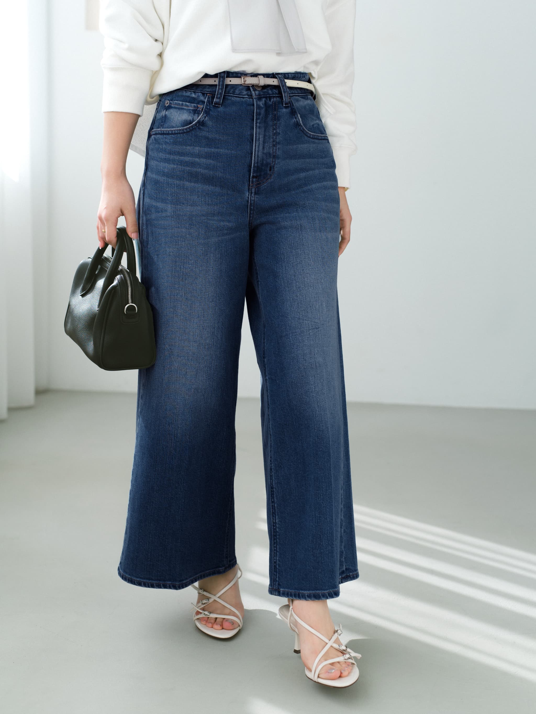 Healthy DENIM×COHINA】BABY GINGER センタープレスデニム-short