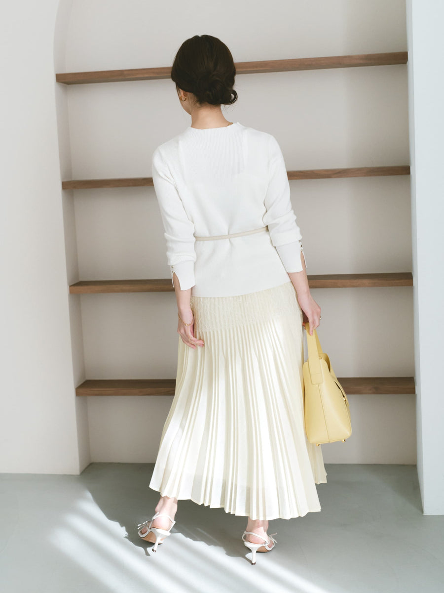 シルキーコットンゴールドボタンニット　[通常]