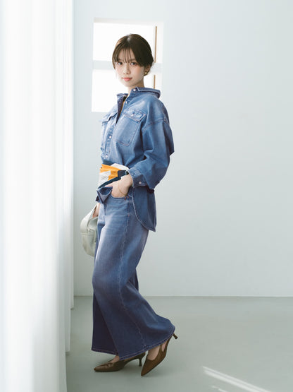 【Healthy DENIM×COHINA】BABY GINGER センタープレスデニム-short & regular　[通常]