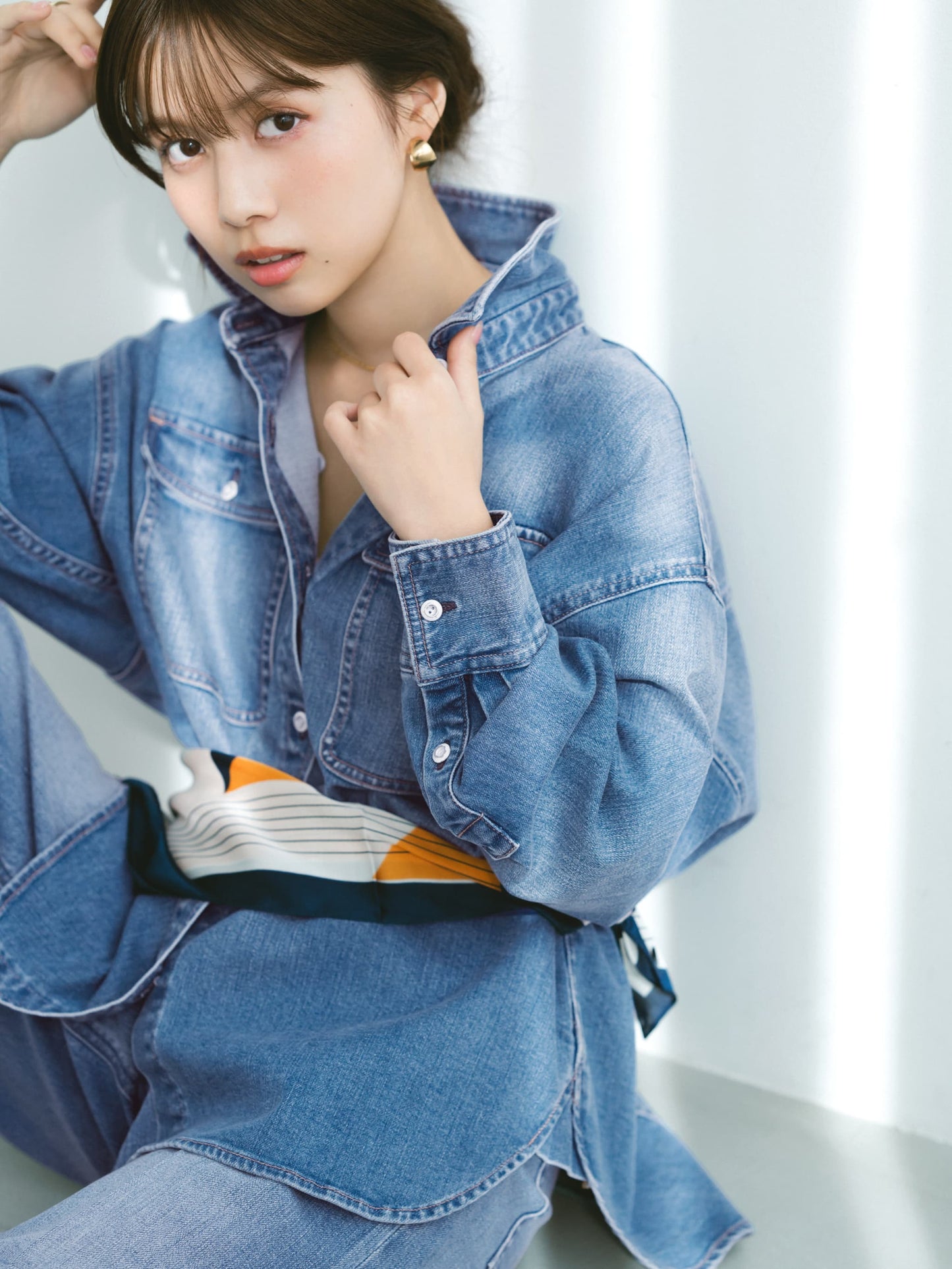 【Healthy DENIM×COHINA】BABY GINGER センタープレスデニム-short & regular　[通常]