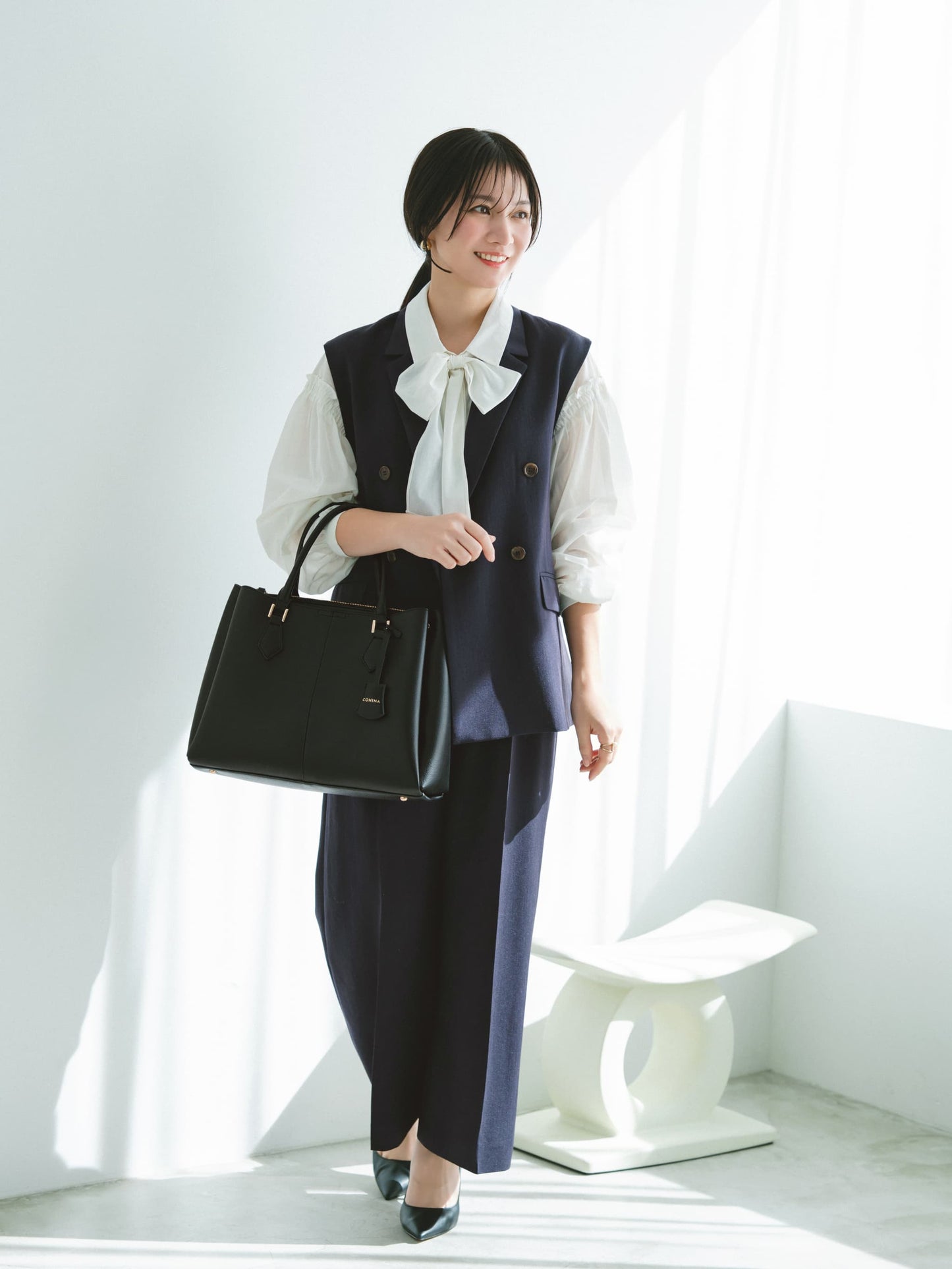 【VISコラボ】【軽量】チャーム付き2wayトート　[通常]