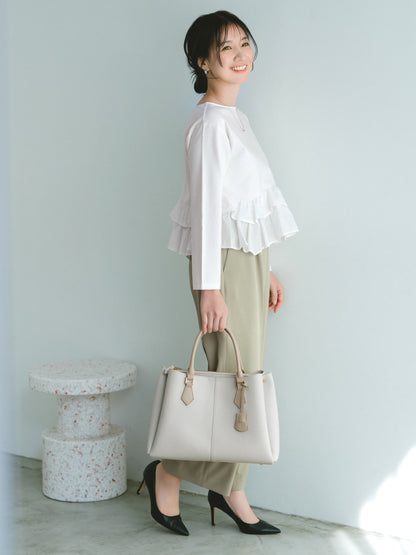 とろみワンタックストレートパンツ-short & regular　[通常]