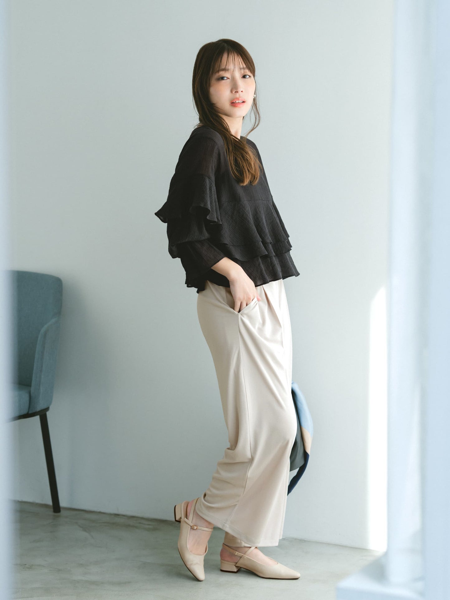 【UVカット/ウォッシャブル/防シワ】リラクシータックパンツ-short & regular　[通常]