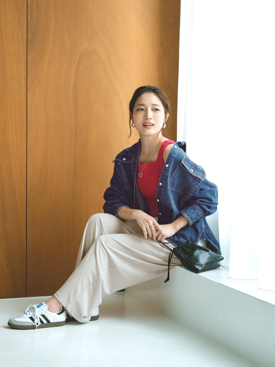 【UVカット/ウォッシャブル/防シワ】リラクシータックパンツ-short & regular　[通常]