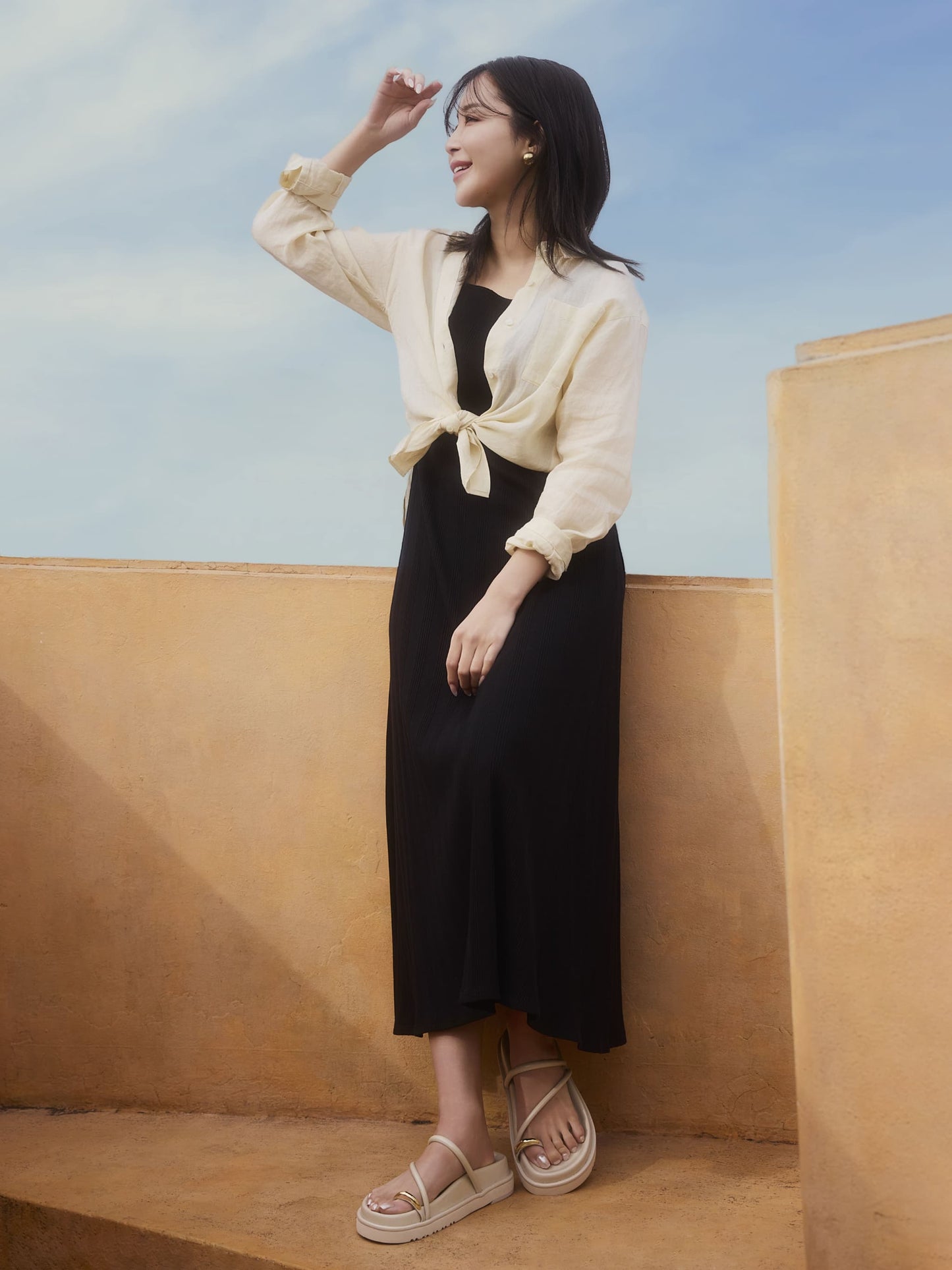 【LE TALONコラボ】厚底メタルサムリングサンダル　[通常]