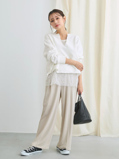 【UVカット/ウォッシャブル/防シワ】リラクシータックパンツ-short & regular　[通常]