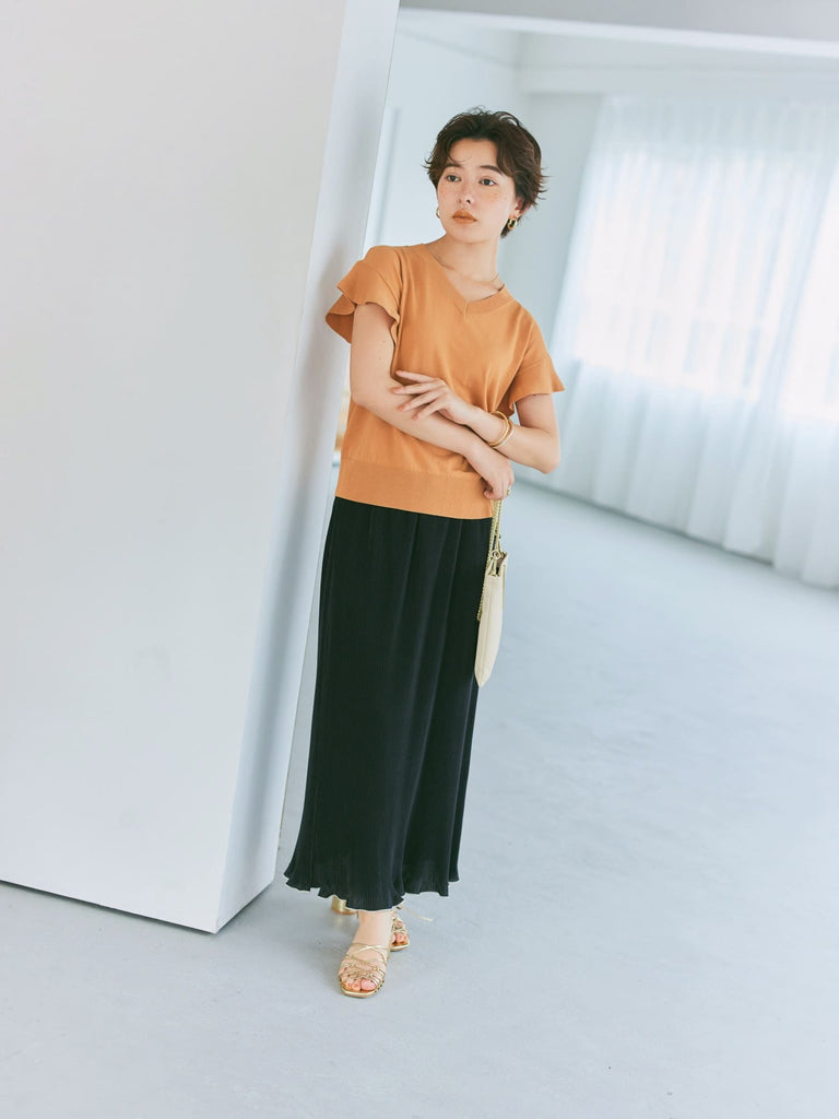 Iラインプリーツスカート｜小柄、低身長女性向けブランド