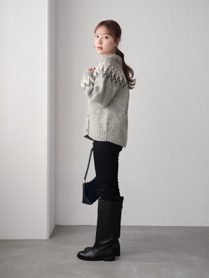 【NEPAL HAND KNIT】求心柄カーディガン　[通常]