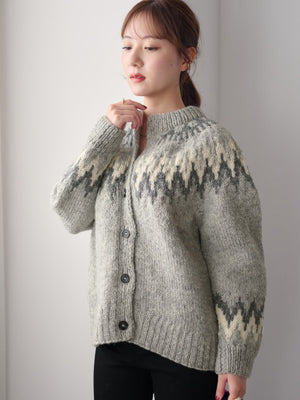 【NEPAL HAND KNIT】求心柄カーディガン　[通常]
