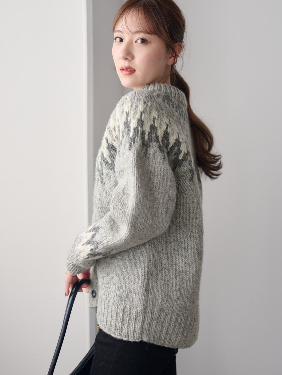 【NEPAL HAND KNIT】求心柄カーディガン　[通常]