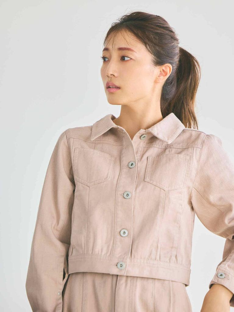 スリットスリーブデニムジャケット 小柄・低身長女性向けファッション通販、コーディネート COHINA STORE公式