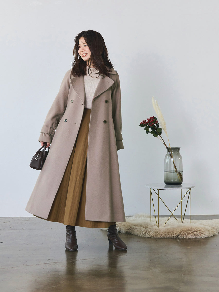バックフレアウールコート-short & regular | 小柄・低身長女性向け バックフレアウールコート-short & regular | 小柄・低身長女性向け