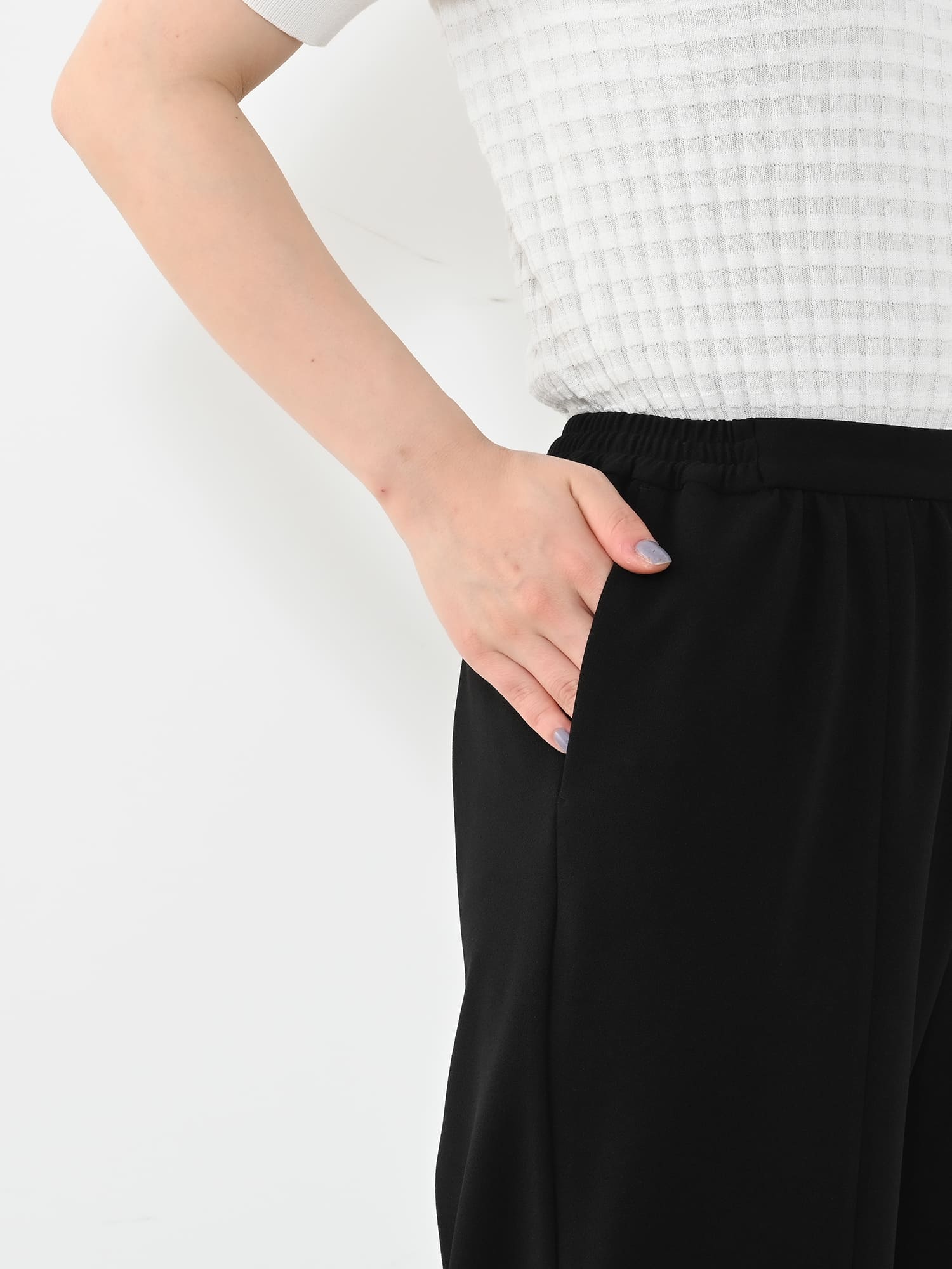 カットジョーゼットジョグパンツ-short & regular | 小柄・低