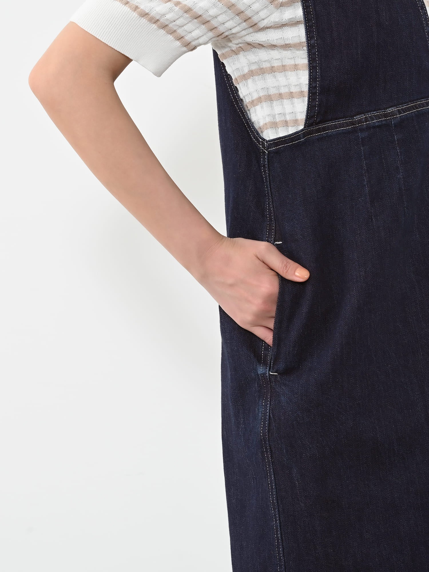 デニムIラインジャンパースカート-short & regular | 小柄・低身長女性
