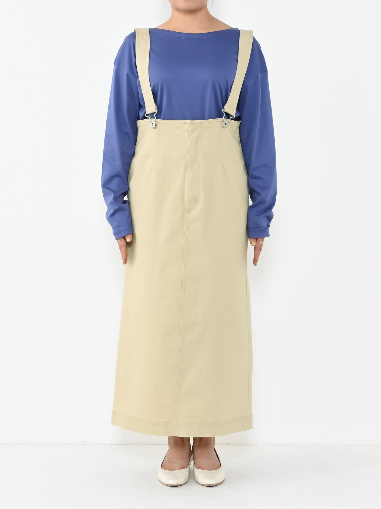 Iラインチノサロペットスカート | 小柄・低身長女性向けファッション 