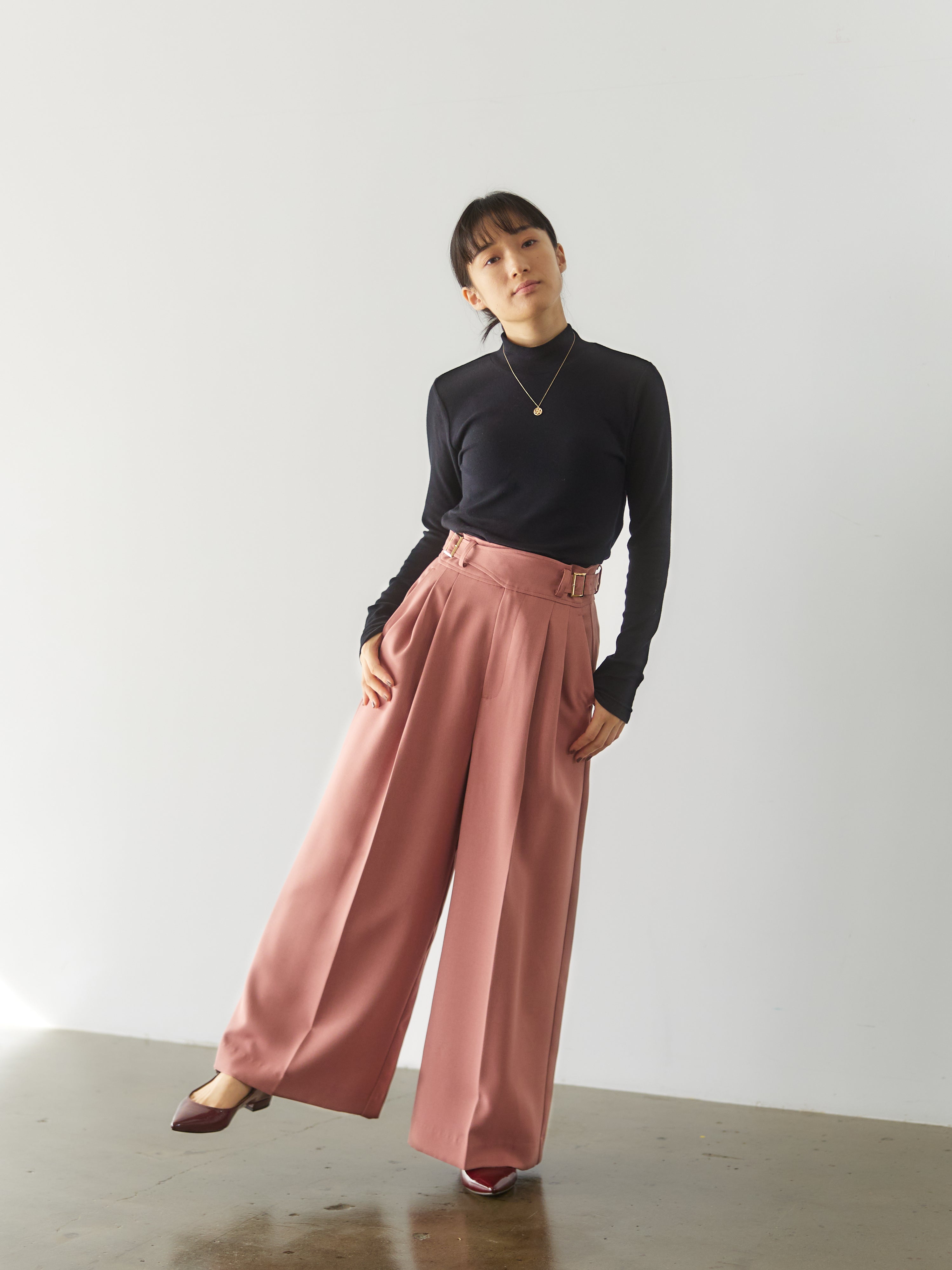 ハイウエストグルカワイドパンツ | 小柄・低身長女性向けファッション 